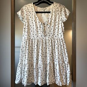 American Eagle Short Sleeve Babydoll Dress Size Small Spring Floral Cottagecore